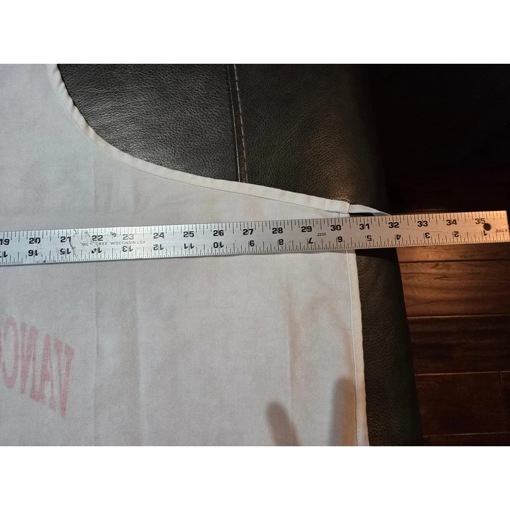 Vancouver Firefighters Barbecue Brigade Apron OS White Red Excellent Graphic BBQ